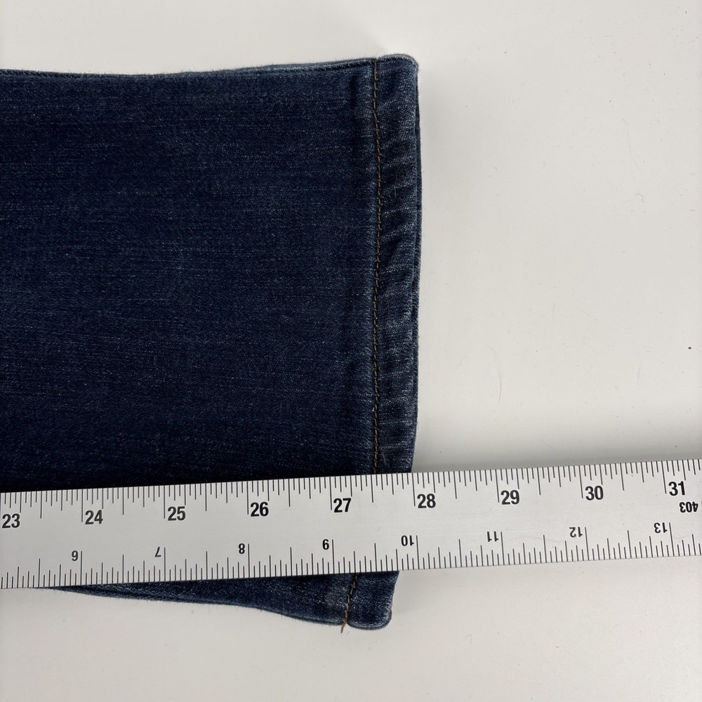 Carhartt Jeans Women 10 Short Original Fit Straight Leg Blue Denim Flannel Lined - Picture 5 of 7
